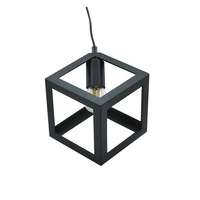 Pendul suspendat de tavan Geometric 1xE27 Negru - Polux