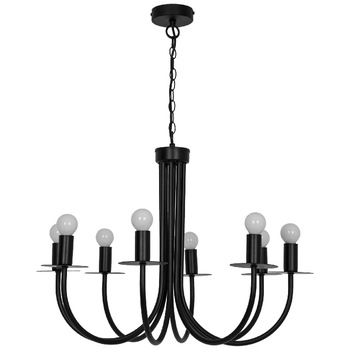 Candelabru GoodHome Mashatu, negru, surse 8 x (E14), IP20 Candelabru GoodHome Mashatu, negru, surse 8 x (E14), IP20
