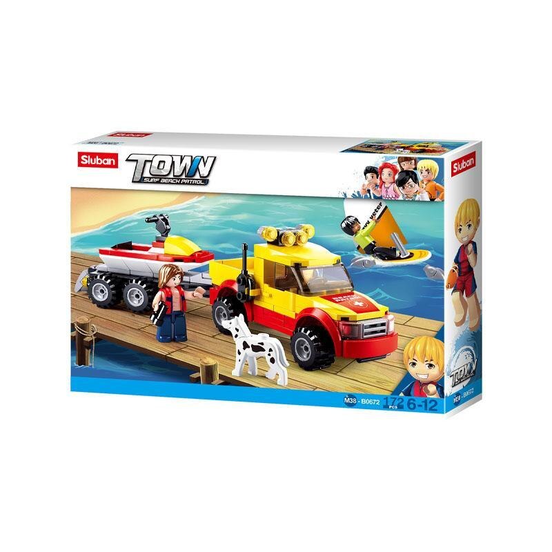 Set de constructie, Camioneta si Skijet 172 piese, Sluban - Colectie noua