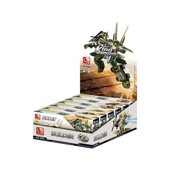 Set de constructie display Robot al Fortelor Terestre 6 in 1, 448 piese, Sluban Set de constructie display Robot al Fortelor Terestre 6 in 1, 448 piese, Sluban