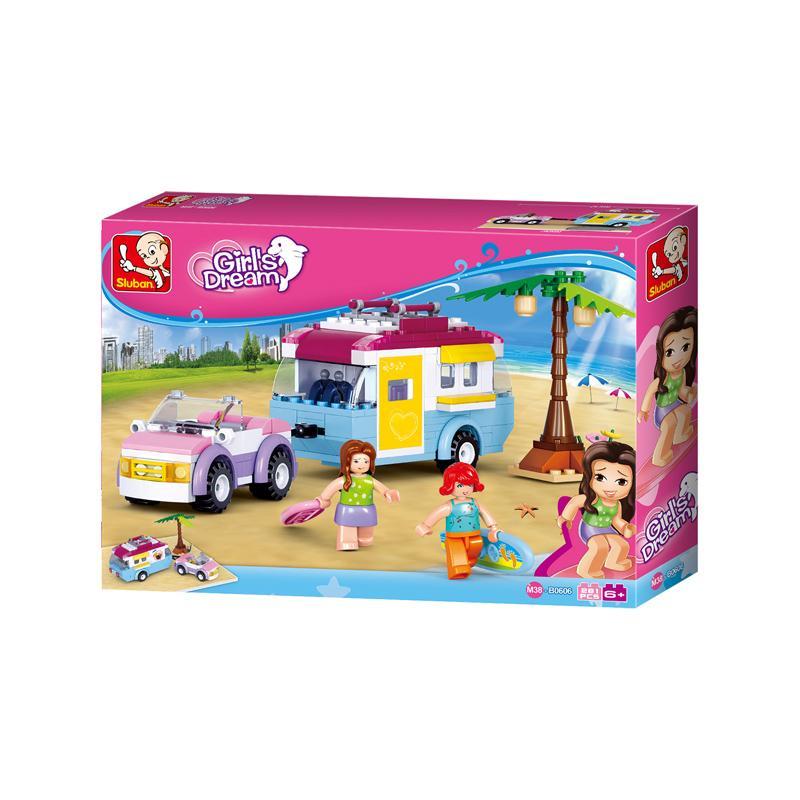 Set de constructie, Girl's Dream Plaja de vacanta, 281 piese, Sluban - Colectie noua