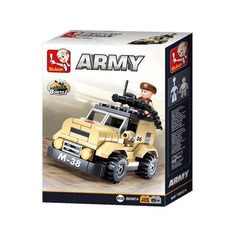 Set de constructie, Masina de Patrulare, 102 piese, Sluban - Colectie noua