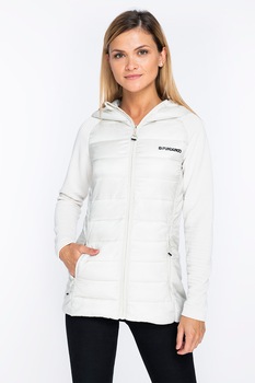 Fundango, Geaca cu gluga si maneci raglan Afton, Alb Fundango, Geaca cu gluga si maneci raglan Afton, Alb