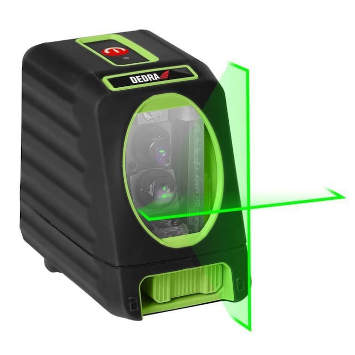 Nivela laser, linie incrucisata, verde, suport magnetic, 30 m, Dedra