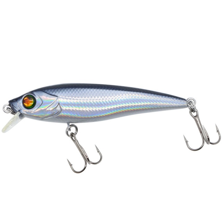 Vobler Damiki Hopi Minnow 70SS, 7cm, 6.7gr, Slow Sinking, culoarea Black-Holo