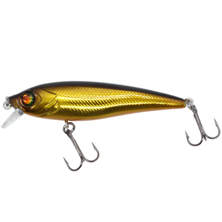 Vobler Damiki Hopi Minnow 70SS, 7cm, 6.7gr, Slow Sinking, culoarea Black Gold Holo