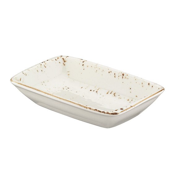 Farfurie dreptunghiulara portelan 17x11,5cm Bonna Grain