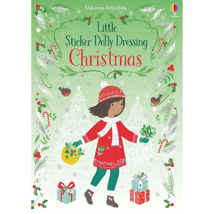 Carte cu abtibilduri, Little Sticker Dolly Dressing Christmas, Usborne