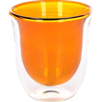 Pahar cu perete dublu - Amber, Sticla, 300 ml, Portocaliu Pahar cu perete dublu - Amber, Sticla, 300 ml, Portocaliu