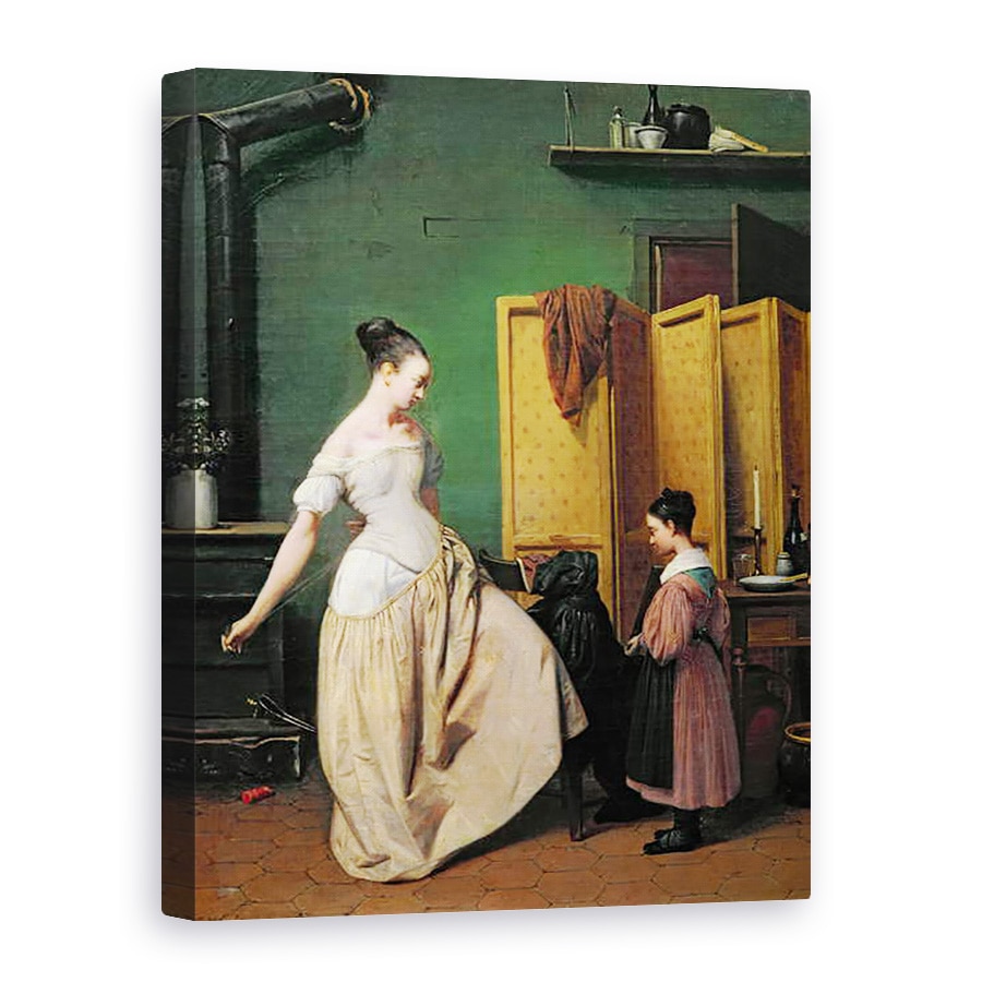 Tablou canvas - Ferdinand Wachsmuth - Femeie la toaleta ei, 75 x 100 cm