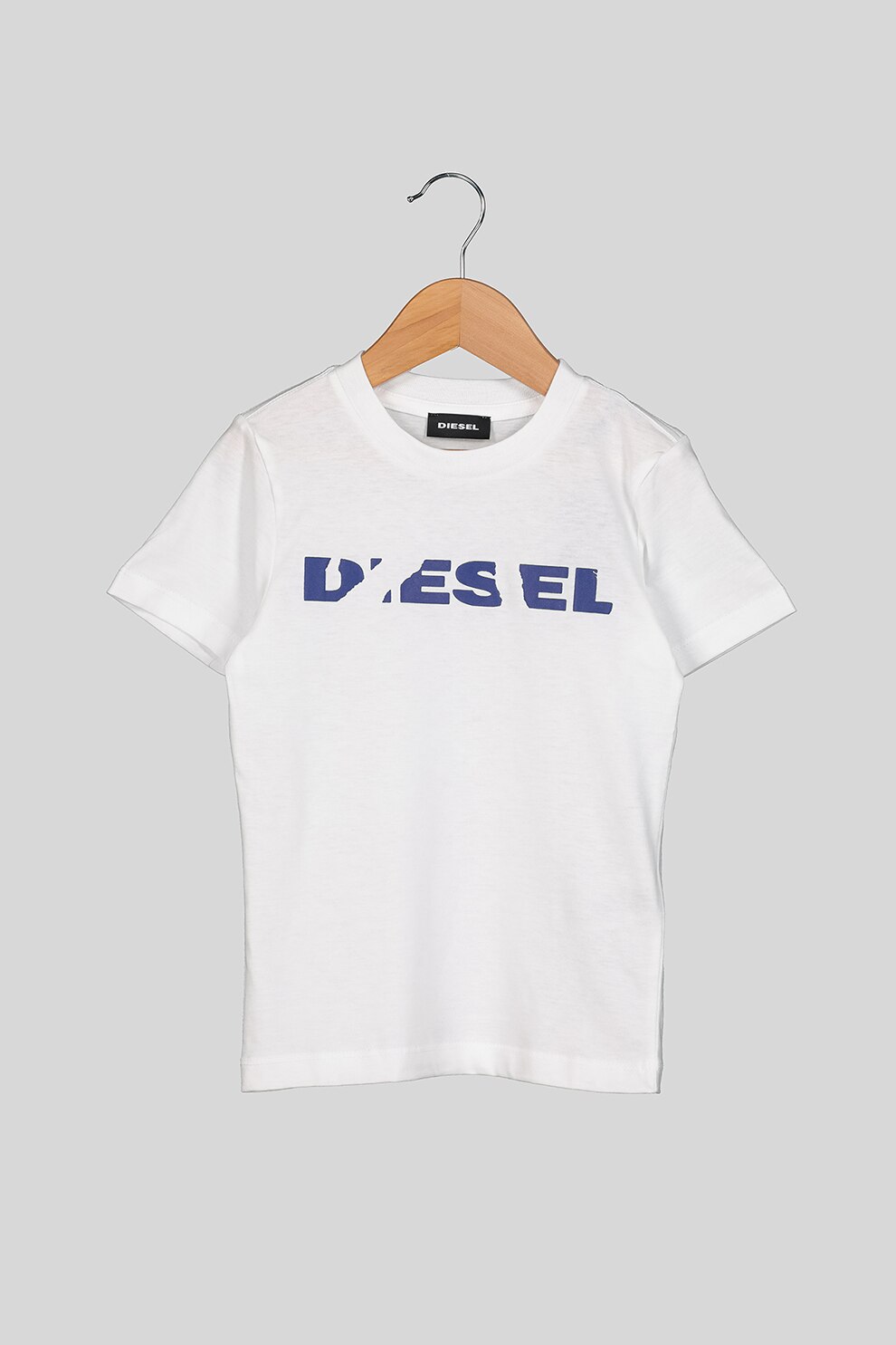 Diesel, Tricou de bumbac cu logo, Alb