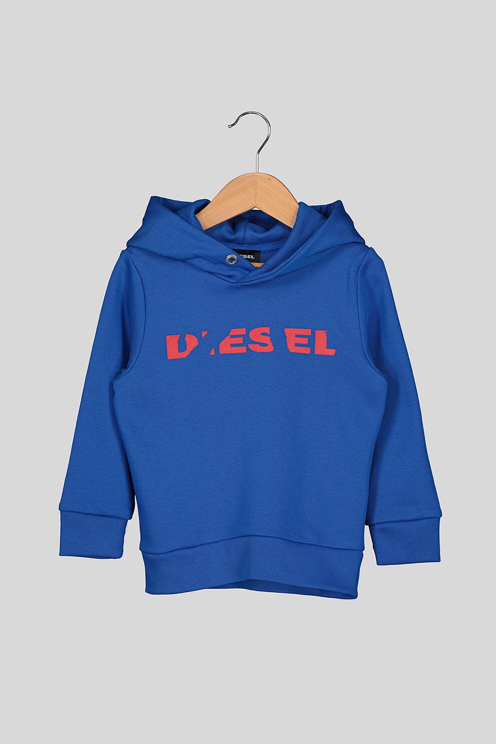 Diesel, Hanorac de bumbac cu imprimeu logo, 132 CM, Albastru