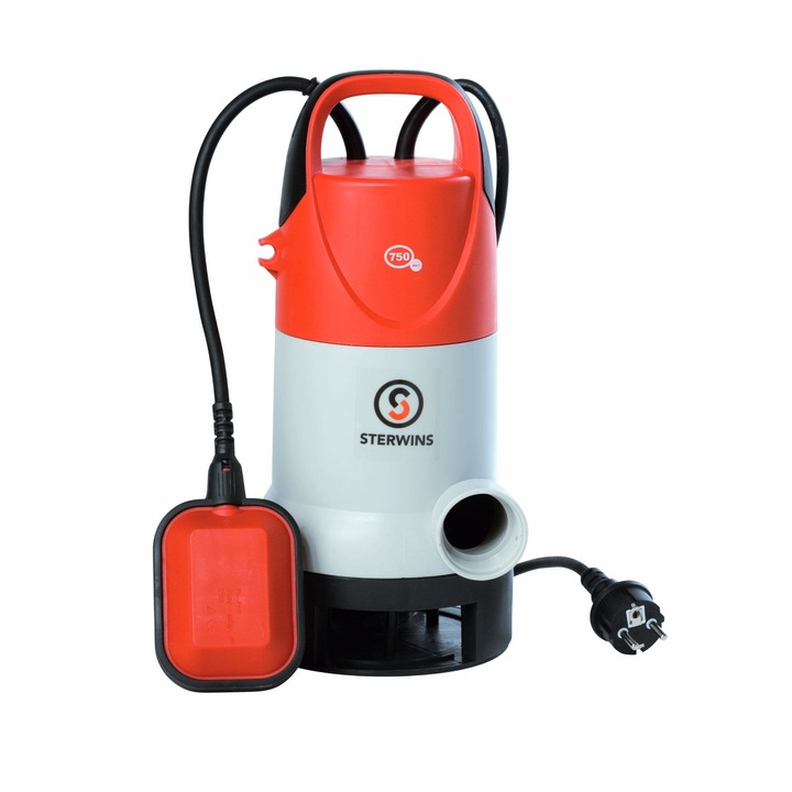 Pompa submersibila apa curata/murdara Sterwins, 750 W, 13500 L/h, H max 7 m