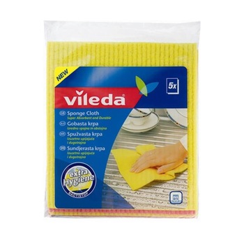 Set 5 Lavete Absorbante VILEDA Aqua,18x20 cm, Material Celuloza/Bumbac, Multicolor Set 5 Lavete Absorbante VILEDA Aqua,18x20 cm, Material Celuloza/Bumbac, Multicolor