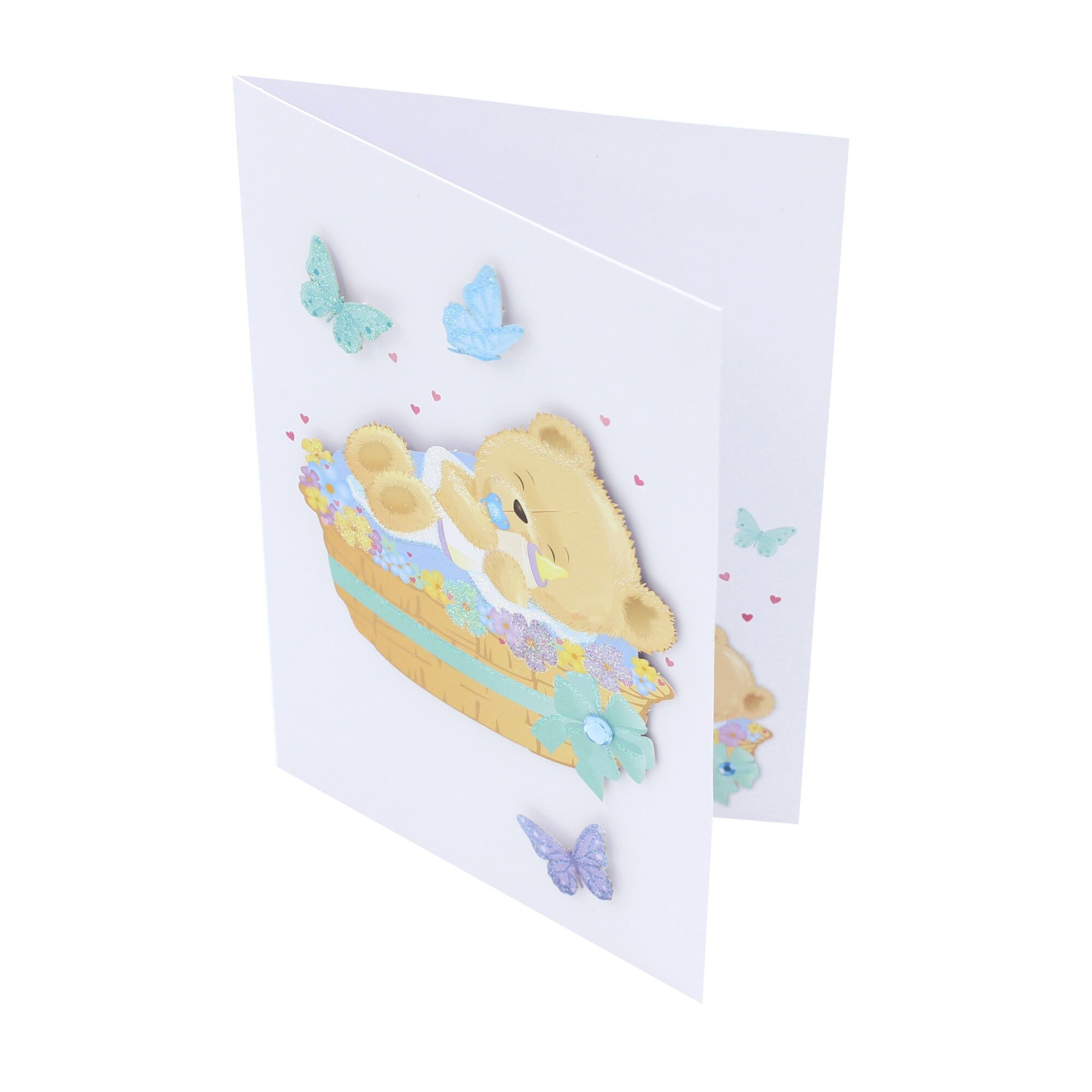 Felicitare Premium handmade Baby Boy Bear