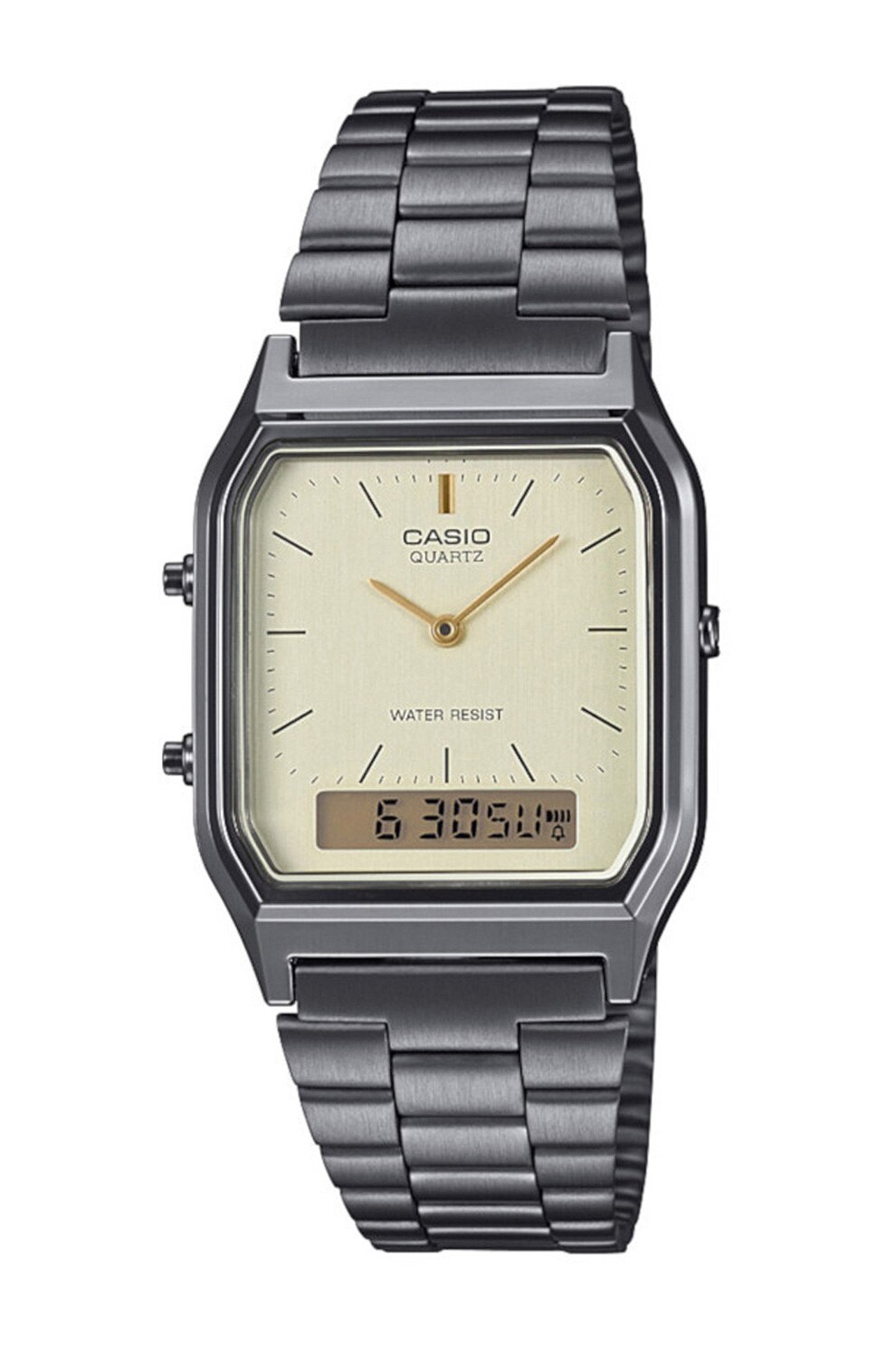 Casio, Ceas din otel inoxidabil, Argintiu inchis