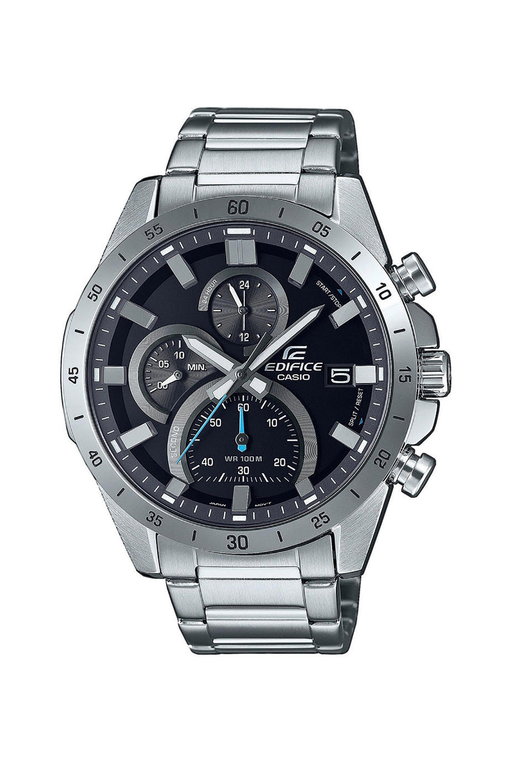 Casio, Ceas cronograf din otel inoxidabil, Argintiu