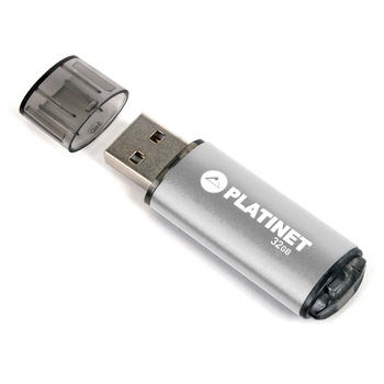 Memorie USB 2.0 Platinet, 32Gb , X-Depo 42970, cu capac, argintie Memorie USB 2.0 Platinet, 32Gb , X-Depo 42970, cu capac, argintie