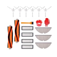Kit accesorii Xiaomi Roborock pentru E35 E25 E20 S50 S6 S51 S5 MAX S6 MAX: Filtru Hepa 4 buc + Perie tambur 2 buc + Perie laterala 6 buc + Mop de microfibra 3 buc + accesorii de curatare.