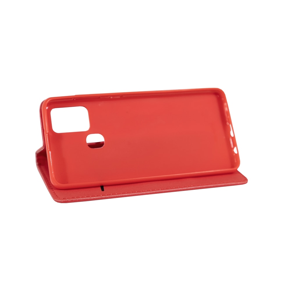 Husa Carte Smart cu Inchidere Magnetica pentru Samsung Galaxy A21s, Rosu