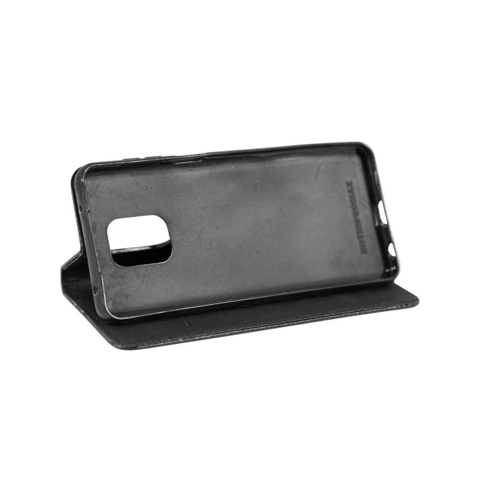 Husa Carte Smart cu Inchidere Magnetica pentru Xiaomi Redmi Note 9s / Note 9 Pro, Negru