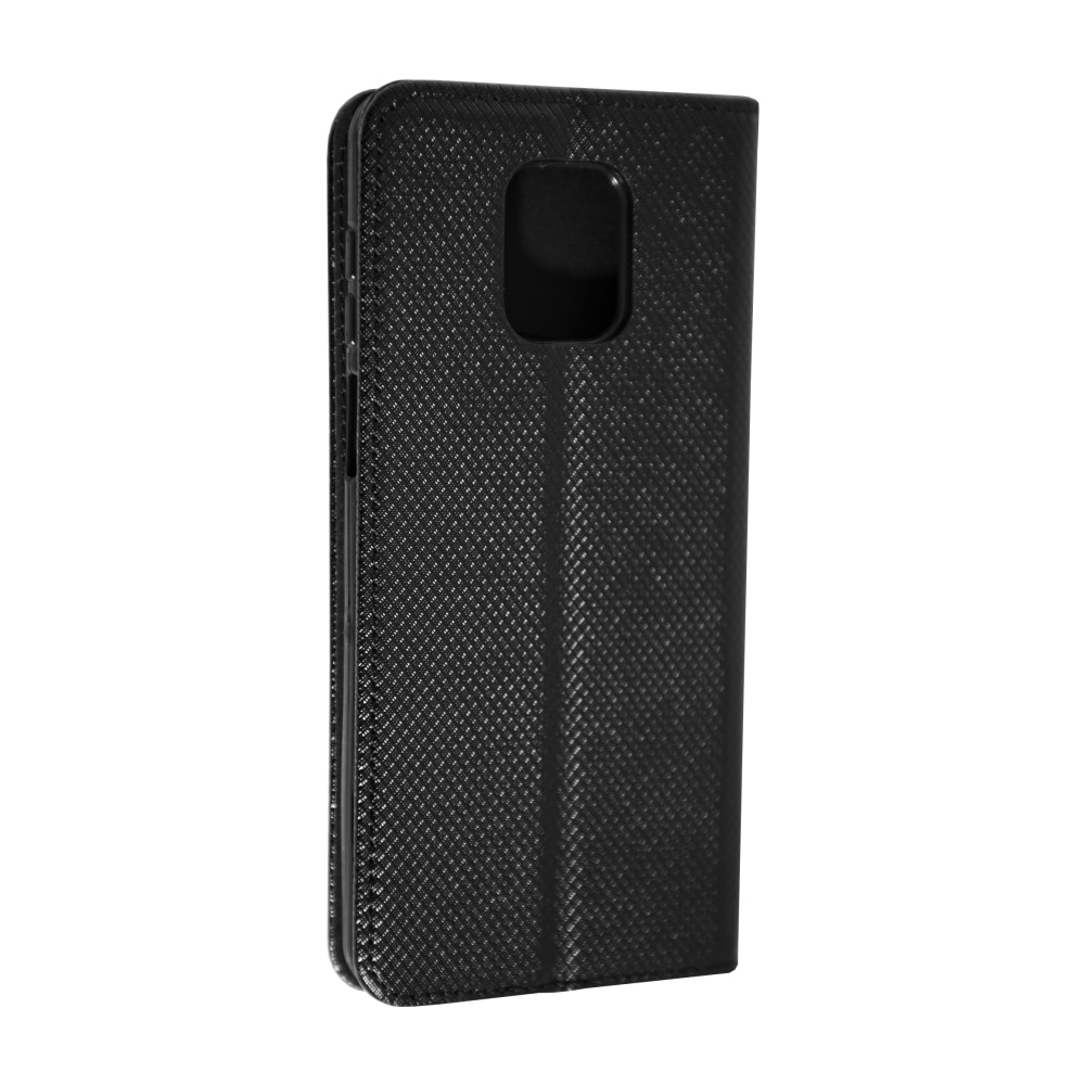 Husa Carte Smart cu Inchidere Magnetica pentru Xiaomi Redmi Note 9s / Note 9 Pro, Negru