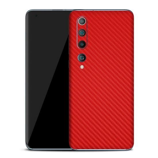 Folie Skin Xiaomi Mi 10 Pro (Set 2) - ApcGsm Wraps Carbon Geranium Red