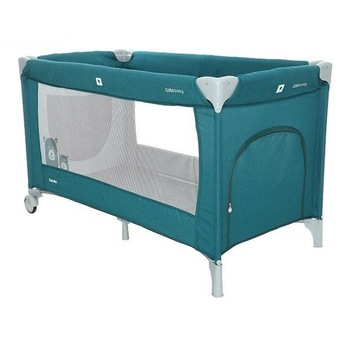 Patut pliabil cu un nivel coto baby samba turquoise Patut pliabil cu un nivel coto baby samba turquoise