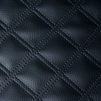Material din piele ecologica DOLARO, 4,5x4,5cm, Negru, 1 metru liniar