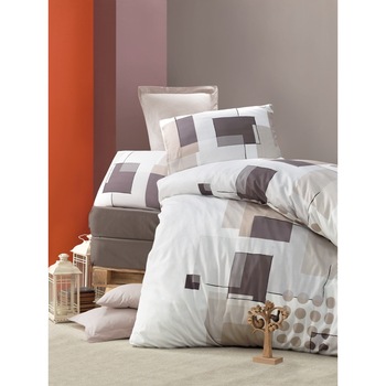 Set de lenjerie de pat dubla, din bumbac 100% , cu 2 cearceafuri de pilota de 140x200 cm si doua fete de perna de 50x70 cm, model Shiste Set de lenjerie de pat dubla, din bumbac 100% , cu 2 cearceafuri de pilota de 140x200 cm si doua fete de perna de 50x70 cm, model Shiste