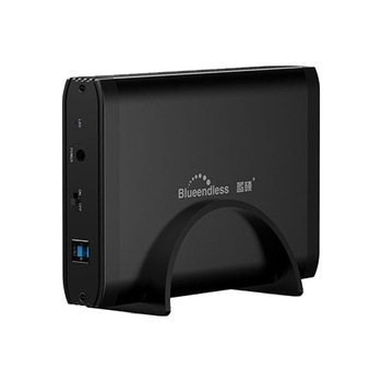 Carcasa Rack HDD Extern 3.5 inch, Blueendless TD-U35A, USB Type-C, Aluminiu, Negru, Suport Birou Carcasa Rack HDD Extern 3.5 inch, Blueendless TD-U35A, USB Type-C, Aluminiu, Negru, Suport Birou