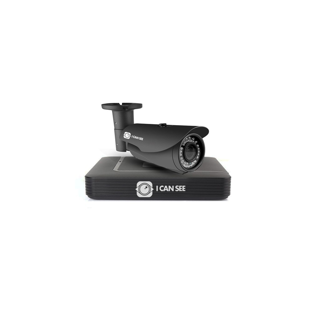 Kit supraveghere ICANSEE ICS-KU100-1MV, cu o camera exterior, DVR 4 canale Full HD, 4 canale audio