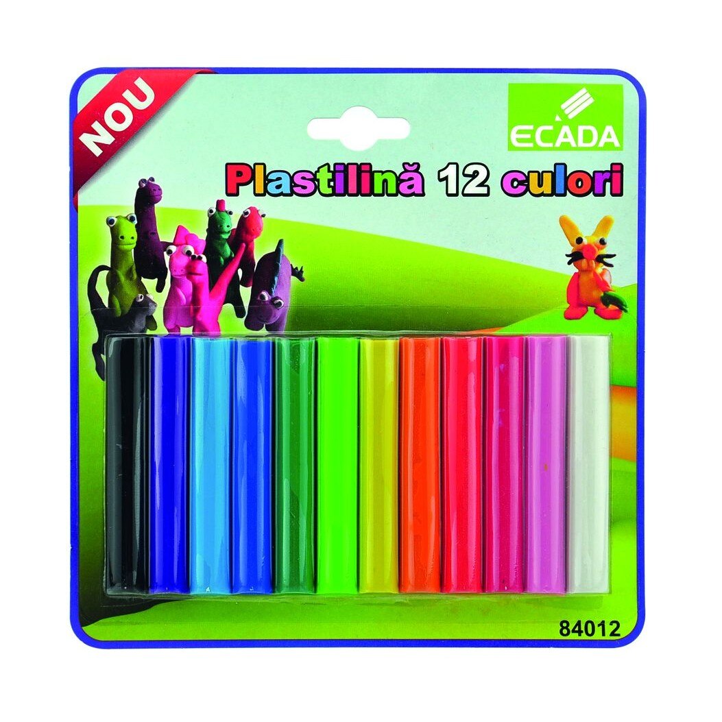 Plastilina 12 culori ECADA