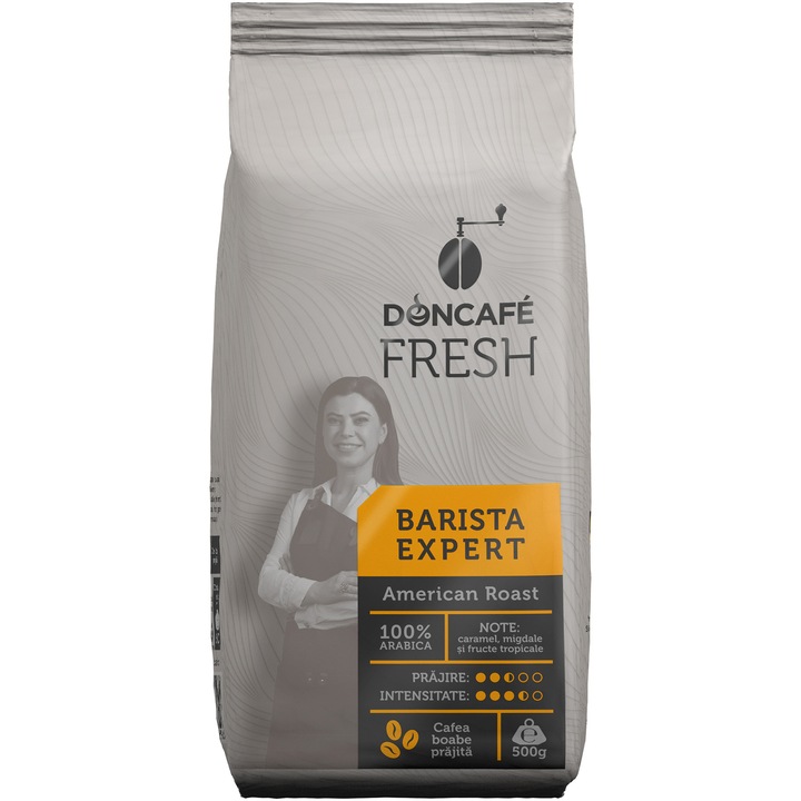 Cafea Boabe Doncafe Fresh Barista Expert American Roast, 100% Arabica, 500g