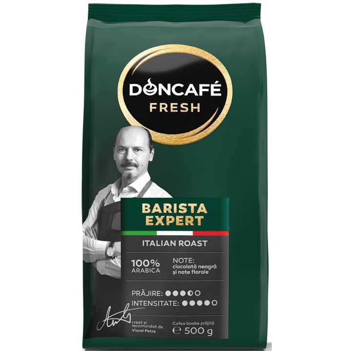 Cafea boabe, Doncafe Fresh Barista Expert Italian Roast, 100% Arabica, 500 g
