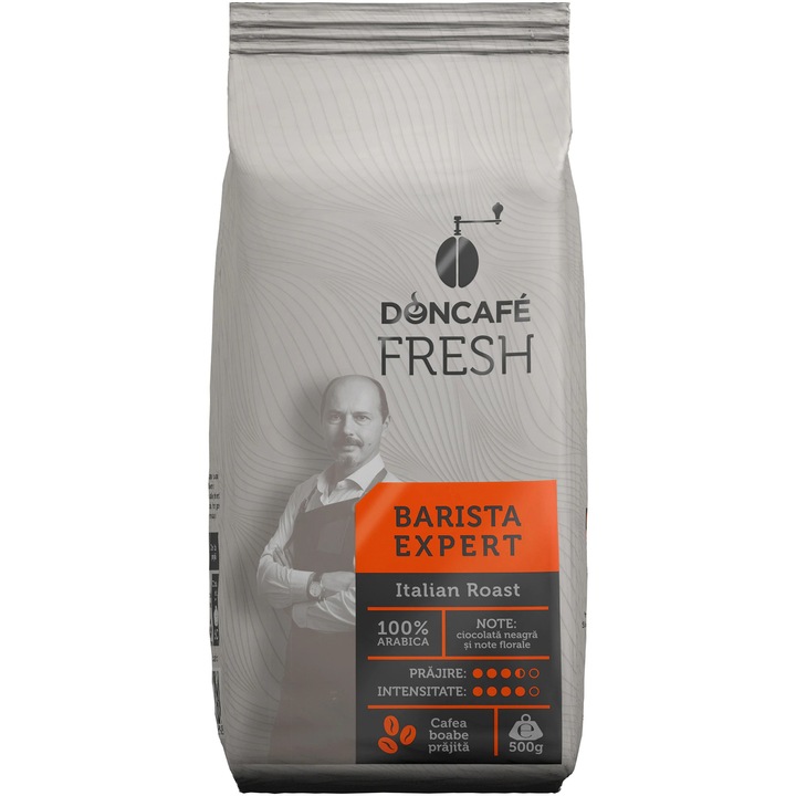 Кафе на зърна Doncafe Fresh Barista Expert Italian Roast, 100% Арабика, 500 гр