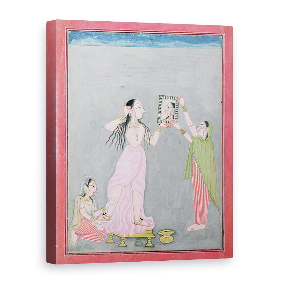 Tablou canvas - Scoala indiana - Doamna la toaleta ei, Mankot, 75 x 100 cm