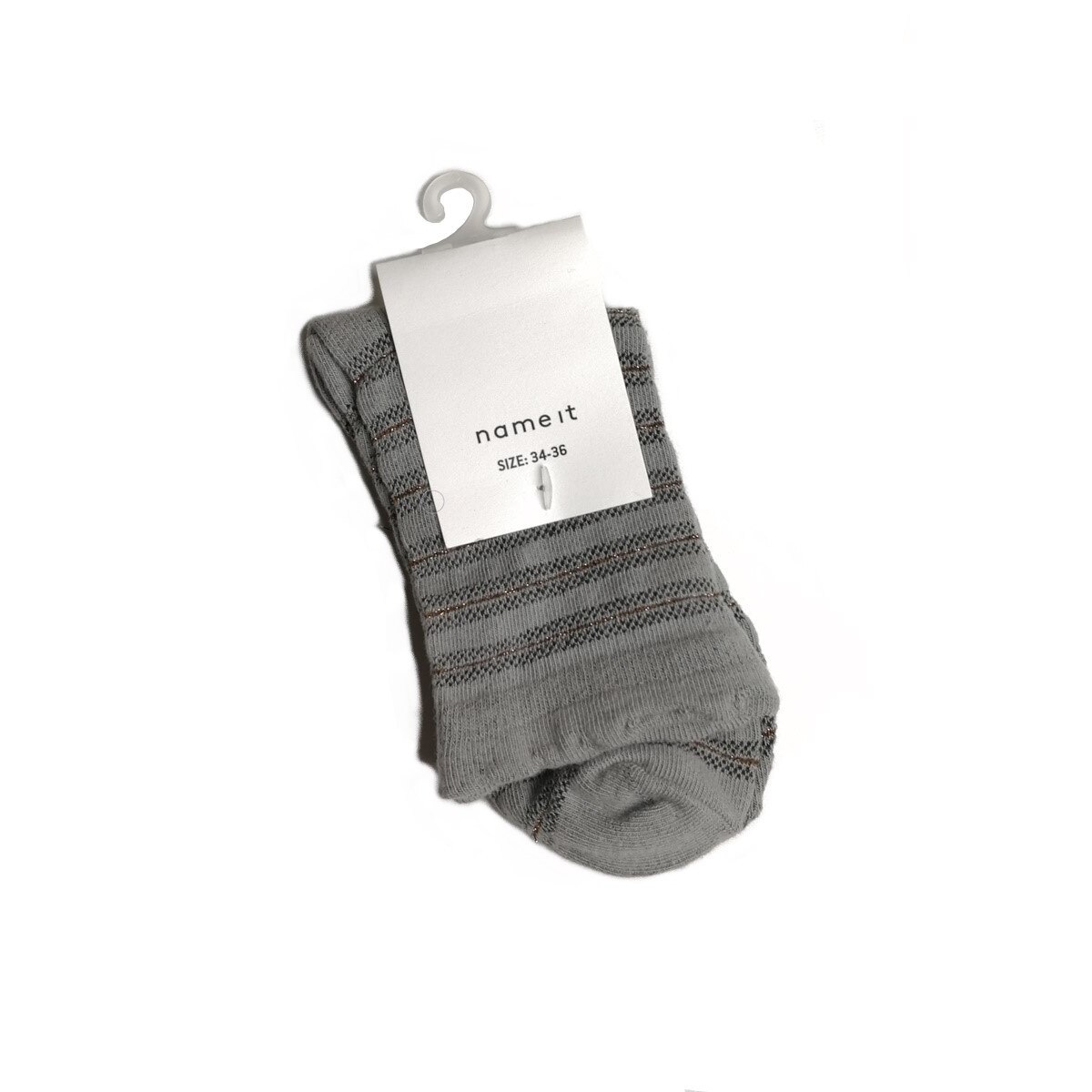 Sosete scurte gri, Name it, Marimea 34-36