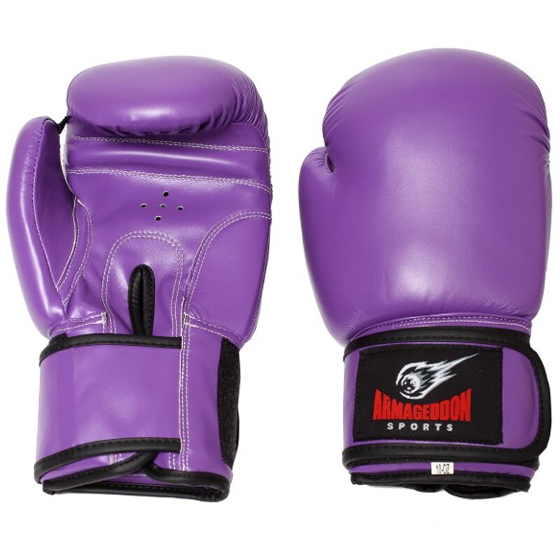 Manusi de Box, Sparring, Kick-boxing, Absoarbe socul loviturilor, Sistem de aerisire in palme, Armageddon Sports, 8 OZ, Violet