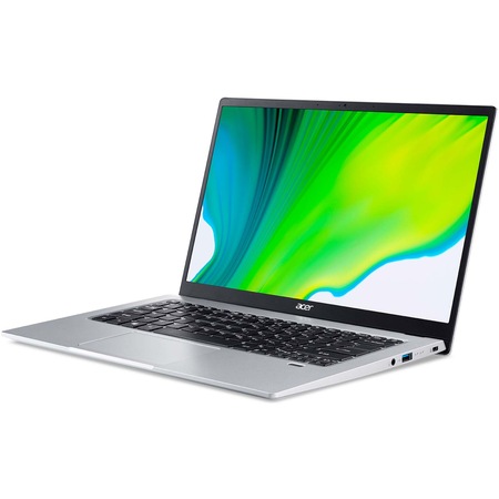 Laptop ultraportabil Acer Swift 1 SF114-33 cu procesor Intel® Celeron® N4120 Quad Core pana la 2.60 GHz, 14", Full HD, 8GB, 256GB SSD, Intel® UHD Graphics 600, No OS, Silver