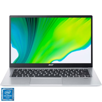 Laptop ultraportabil Acer Swift 1 SF114-34 cu procesor Intel® Celeron® N5100, 14 Laptop ultraportabil Acer Swift 1 SF114-34 cu procesor Intel® Celeron® N5100, 14