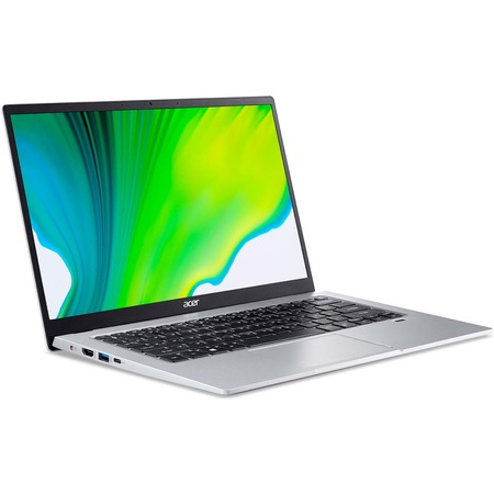 Laptop ultraportabil Acer Swift 1 SF114-33 cu procesor Intel® Pentium® Silver N5030 pana la 3.10 GHz, 14", Full HD, 8GB, 256GB SSD, Intel® UHD Graphics 605, Windows 10 Home, Silver