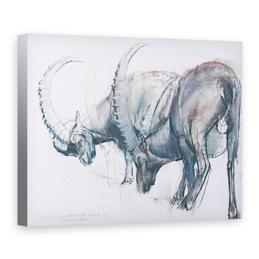 Tablou canvas - Mark Adlington - Construirea pentru iarna, 75 x 100 cm