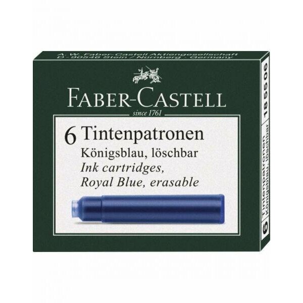 Cartuse Cerneala Mici Albastre 6 Buc/Cutie Faber-Castell