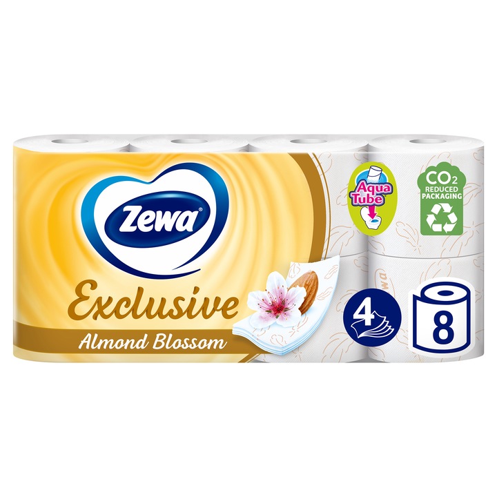 Zewa Exclusive Almond Blossom toalettpapír 4 rétegű 8 tekercs