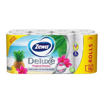 Hartie igienica Zewa Deluxe Editie Limitata, 3 straturi, 16 role Hartie igienica Zewa Deluxe Editie Limitata, 3 straturi, 16 role