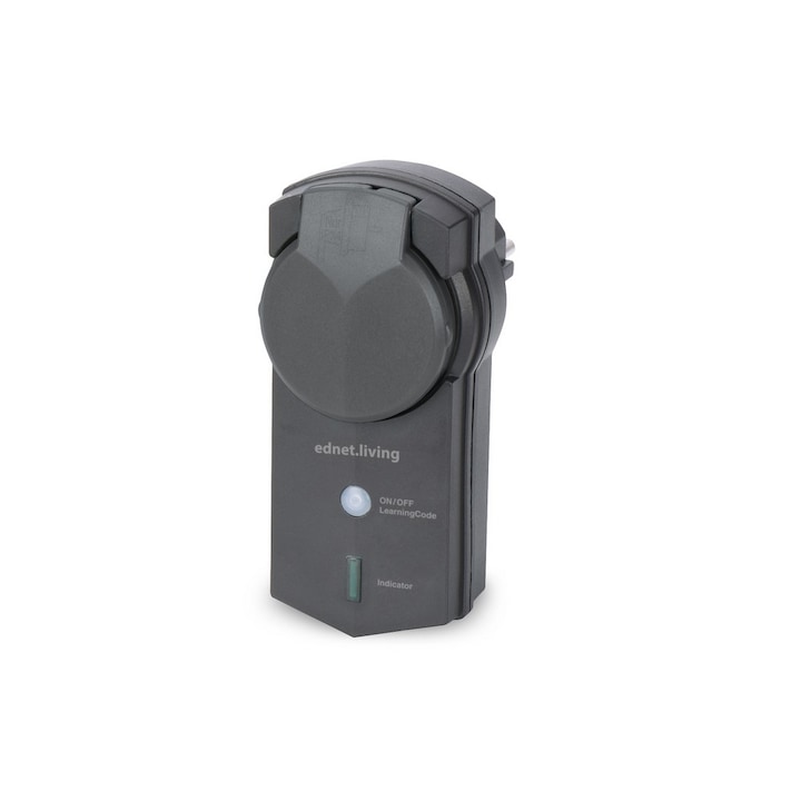 Интернет контакт EDNET 84292, ednet.living SmartPlug Outdoor, RF433, IP44, за ползване на открито (допълнение към ednet.living STARTER KIT / 84290)