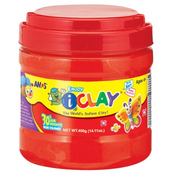 Plastilina iClay AMOS 400g/galetusa rosu Plastilina iClay AMOS 400g/galetusa rosu