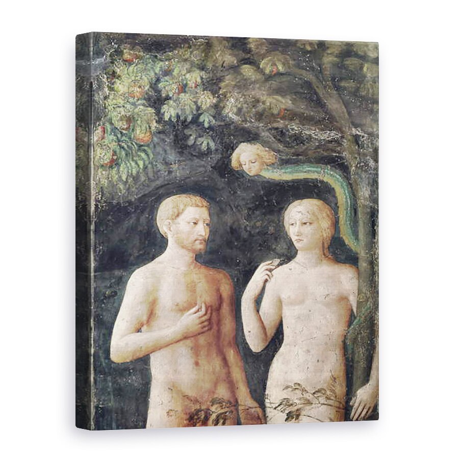 Tablou canvas - Tommaso Masolino da Panicale - Detaliile ispitei lui Adam si Evei, 75 x 100 cm