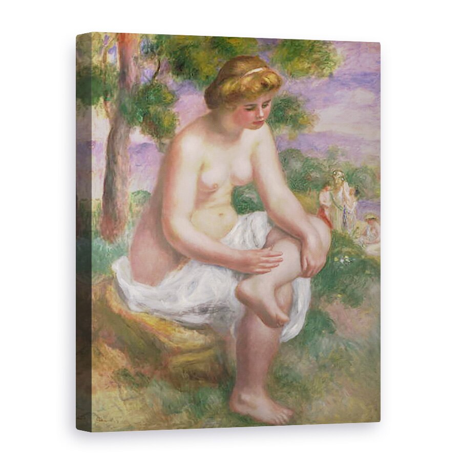 Tablou canvas - Pierre Auguste Renoir - Scaldat asezat intr-un peisaj sau, Euridice, 60 x 80 cm
